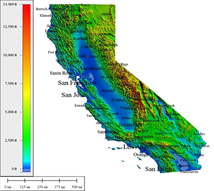 Californias average precipitation